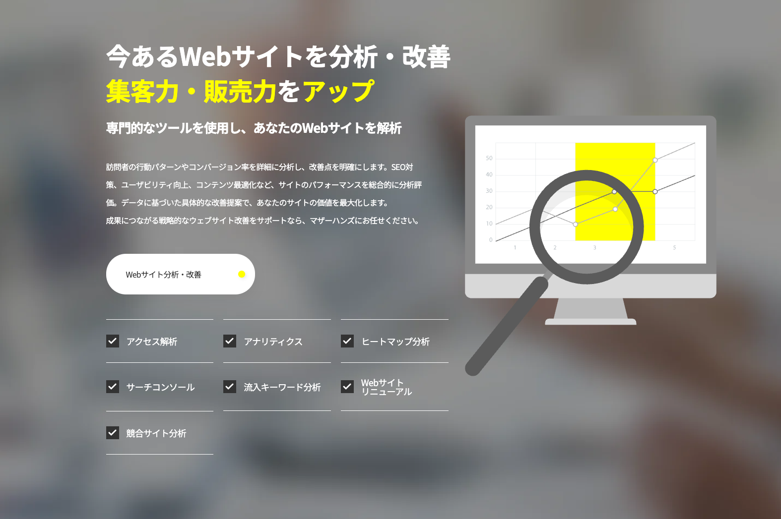 無料サイト分析 サイト改善 キャンペーン 歯科専門サイト制作 マザーハンズ Webマーケティング マーケティング支援