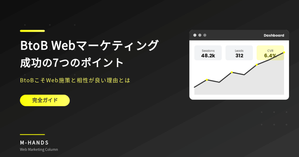 BtoBこそWeb施策と相性が良い理由と7つの成功ポイントを解説するコラムのアイキャッチ画像